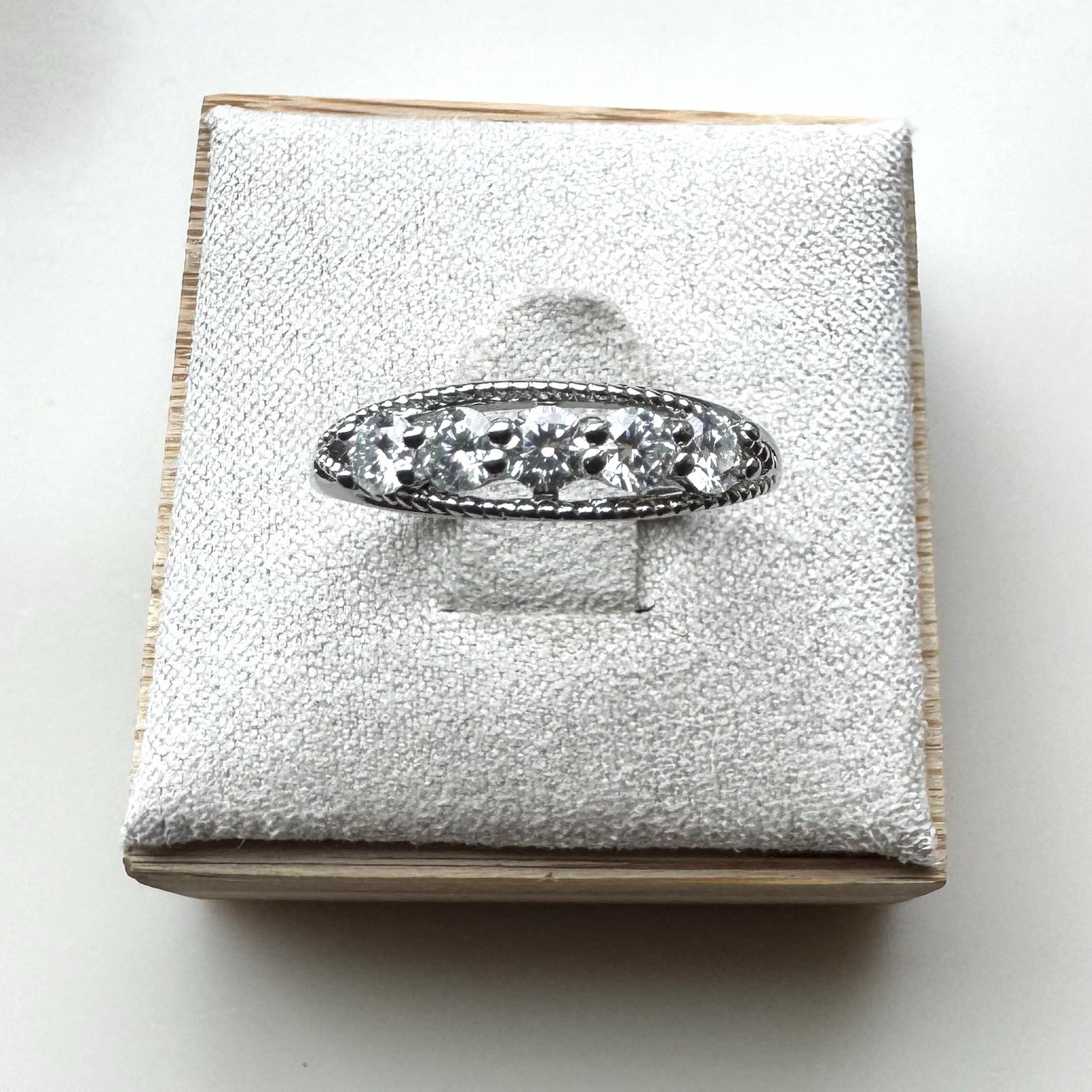 Vintage Style Silver and Gold Toned Adjustable Moissanite 4 Ring Bundle + Bonus!