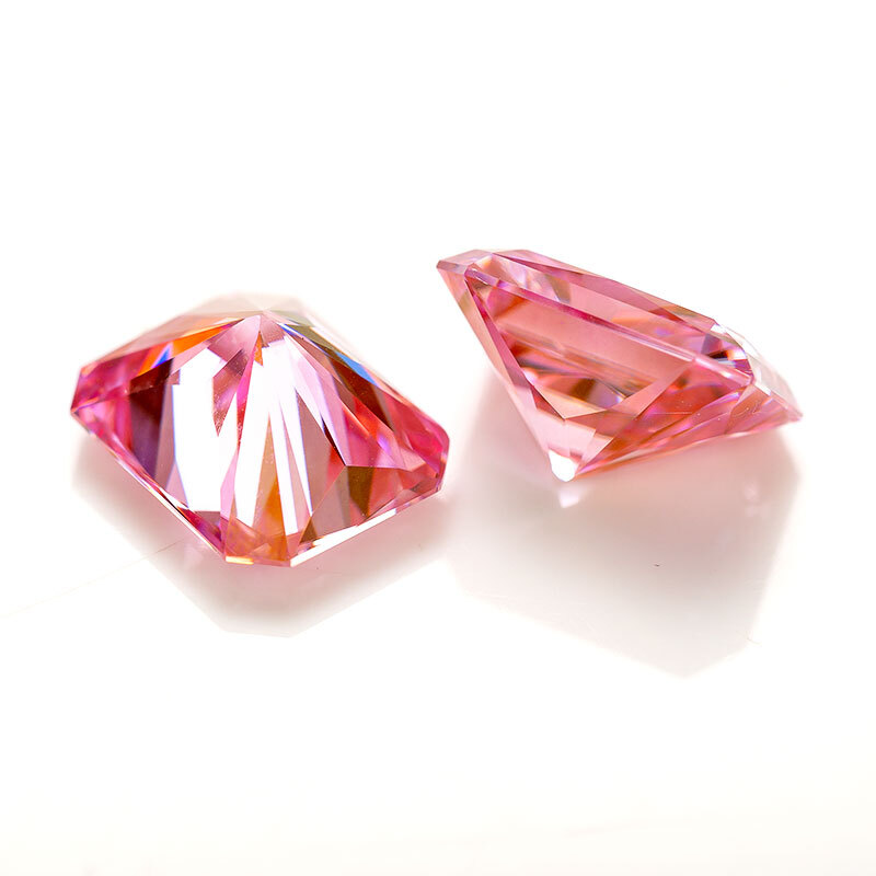 Pink Moissanite Loose Stones GRA Certified Multi Shape Brilliant Cut VVS Jewelry