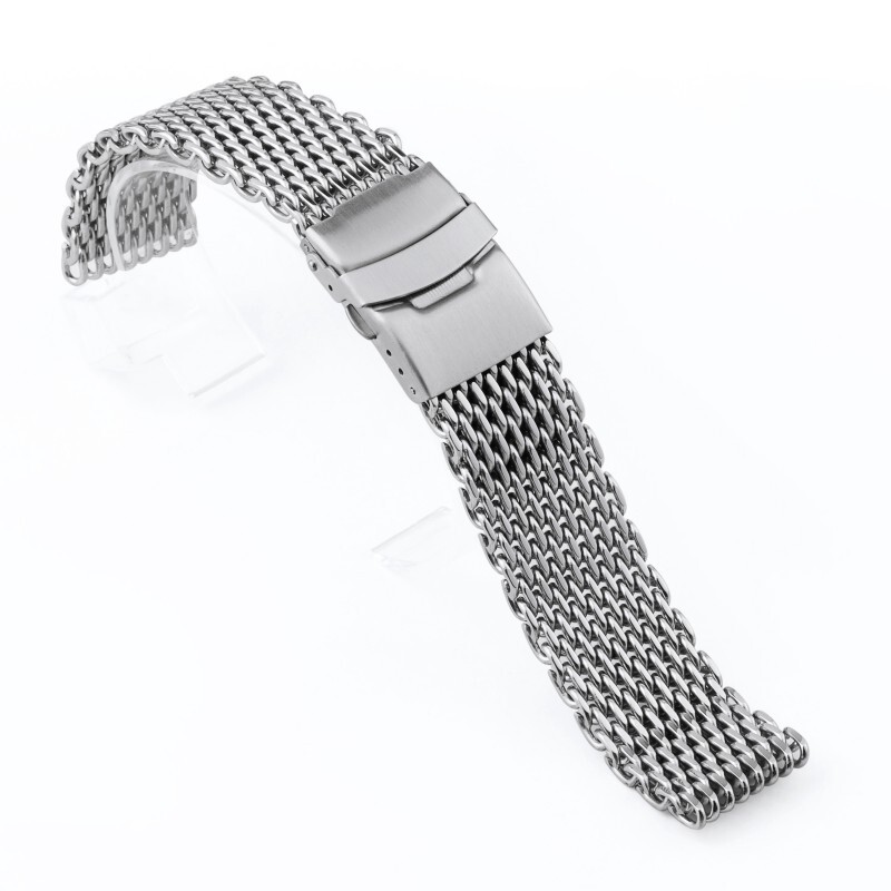 Premium Stainless Steel Watch Band Strap Mesh Braided Double Push Button 20/22mm