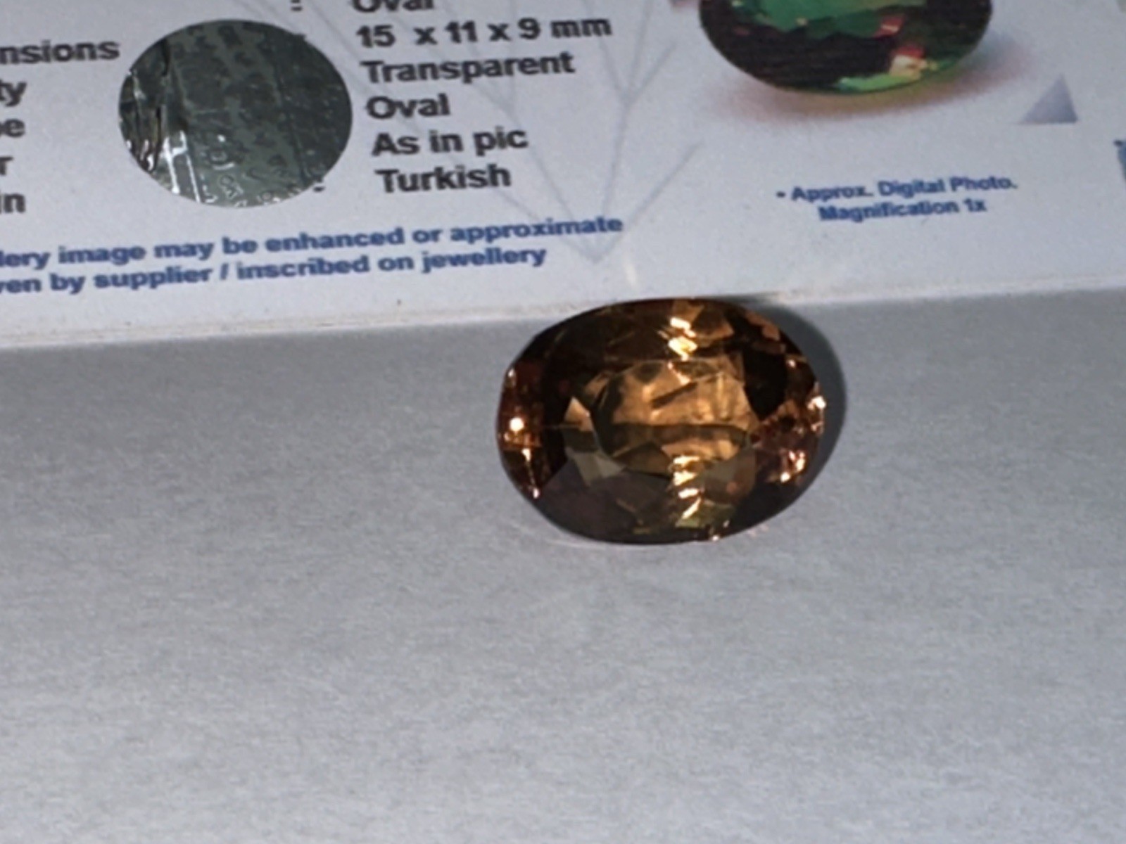 Zultanite Loose Stone 12 ct Oval Cut Faceted Color Changing Gemstone