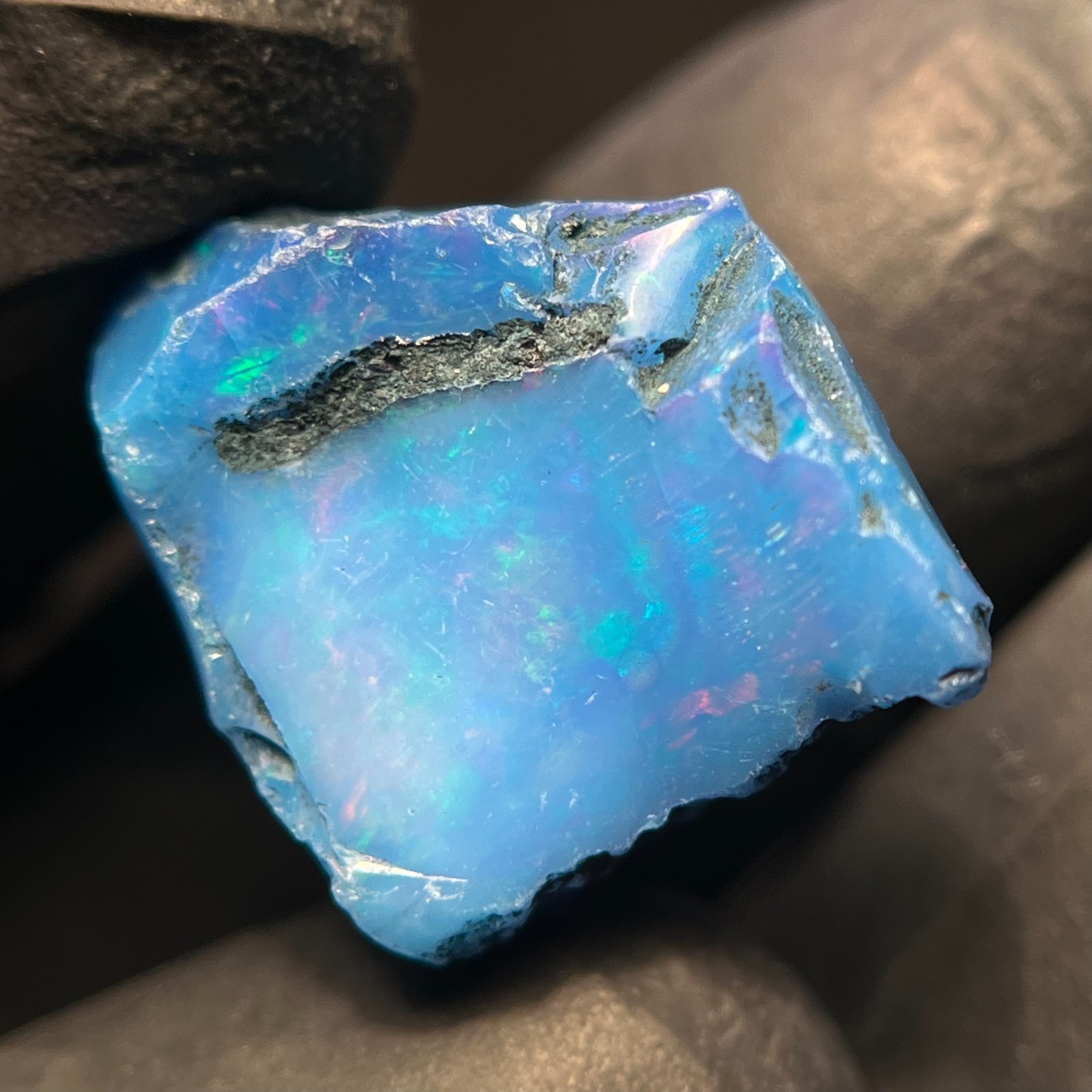 9.80 Cts Black Opal Rough Natural Ethiopian Welo Smooth Opal Raw Loose Gemstone