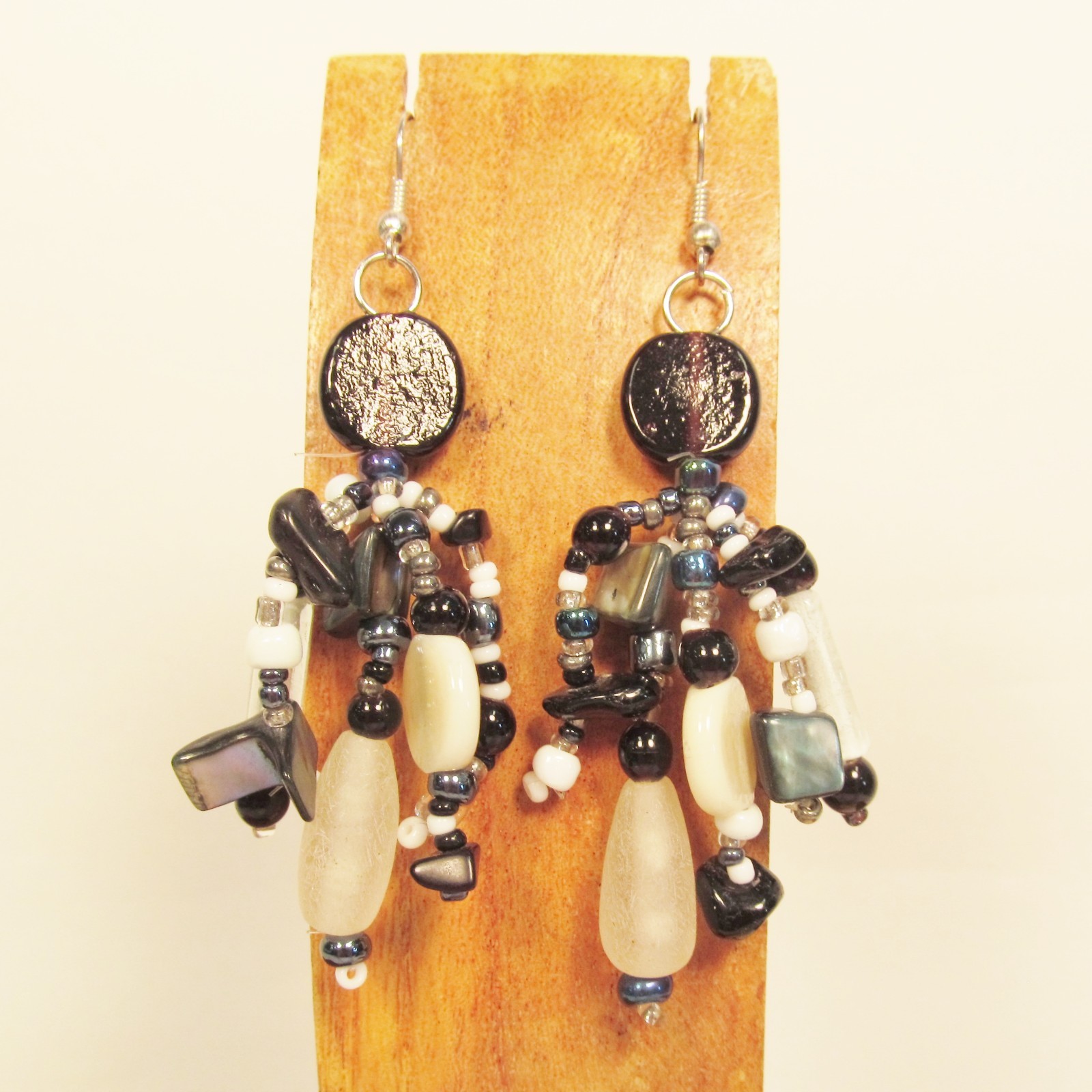 Set of 6 Handmade Beaded BOHO Chandelier Dangle Earrings 6 COLORS Party Mix
