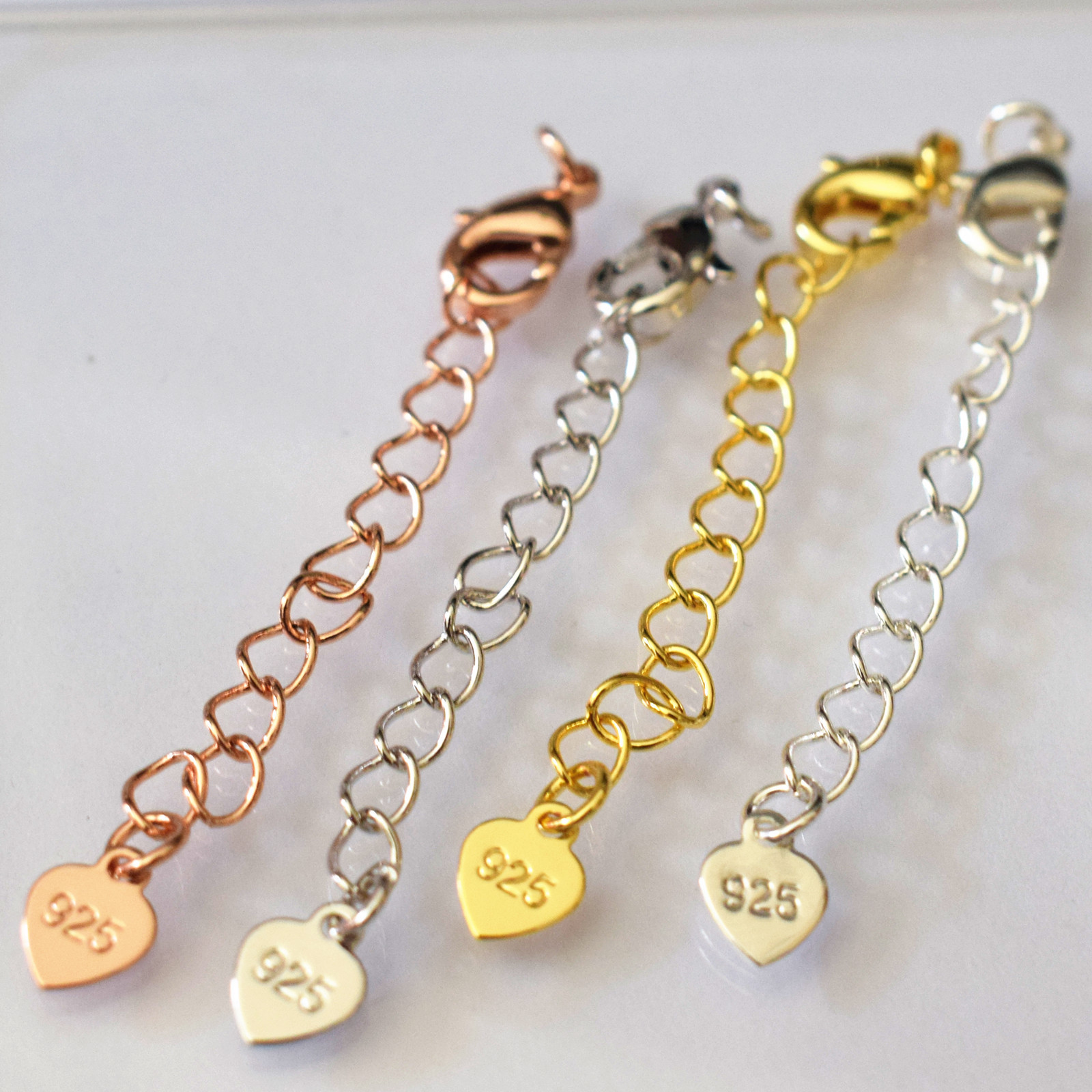 S925 Silver Jewelry Necklace Bracelet Findings 18K Gold Filled Lobster Glasp S02