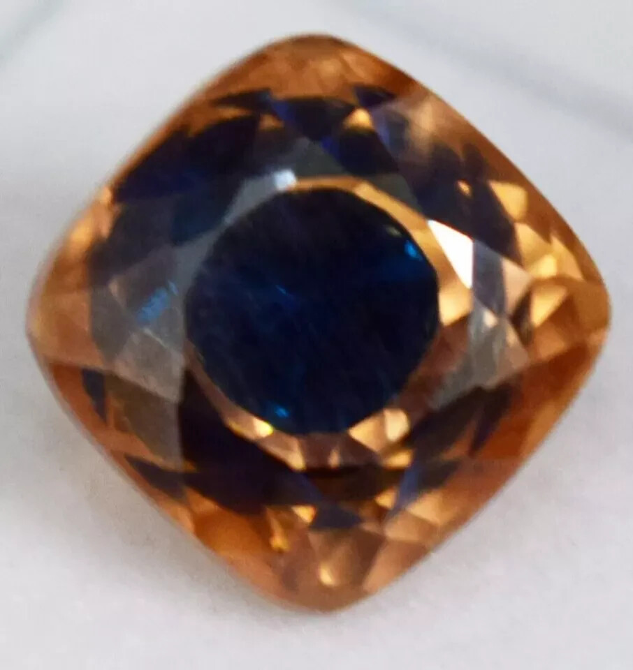 20-22 Ct Pitambari Sapphire Cushion Natural Bi-Color Certified Loose Gemstone