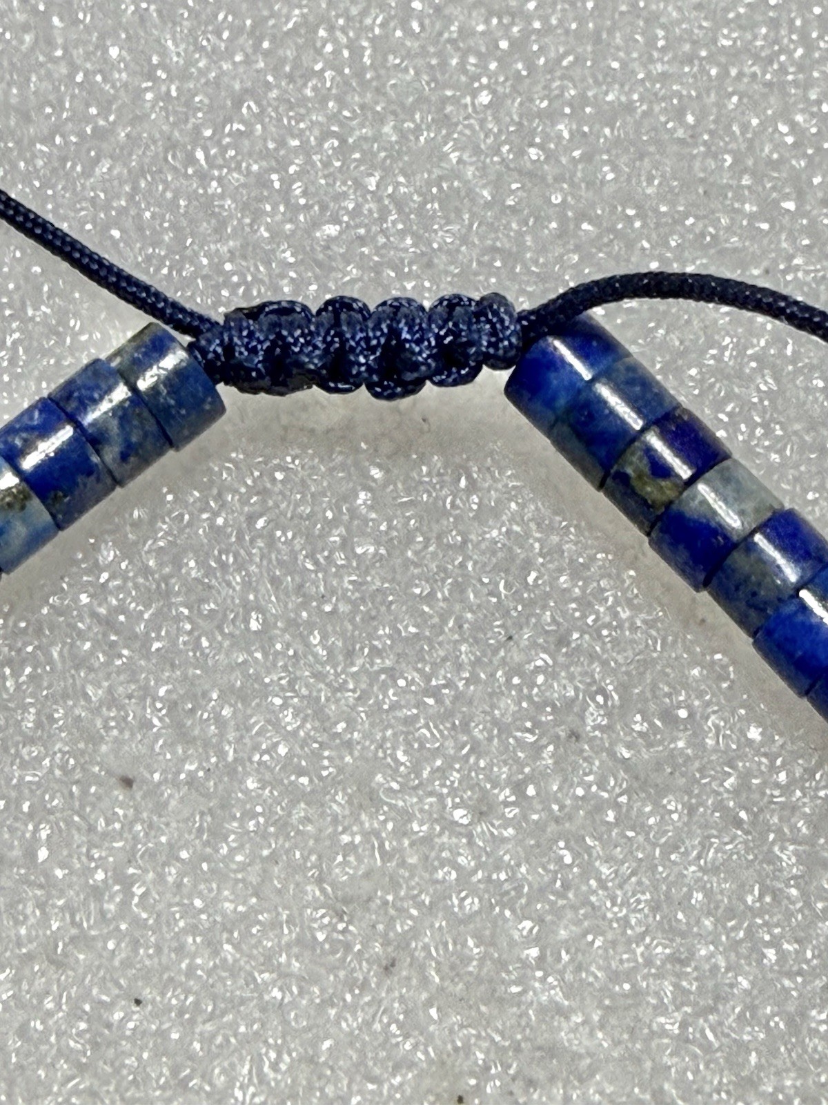 Lapis Lazuli & Brass HEISHI Bead Drawstring Adjustable Bracelet
