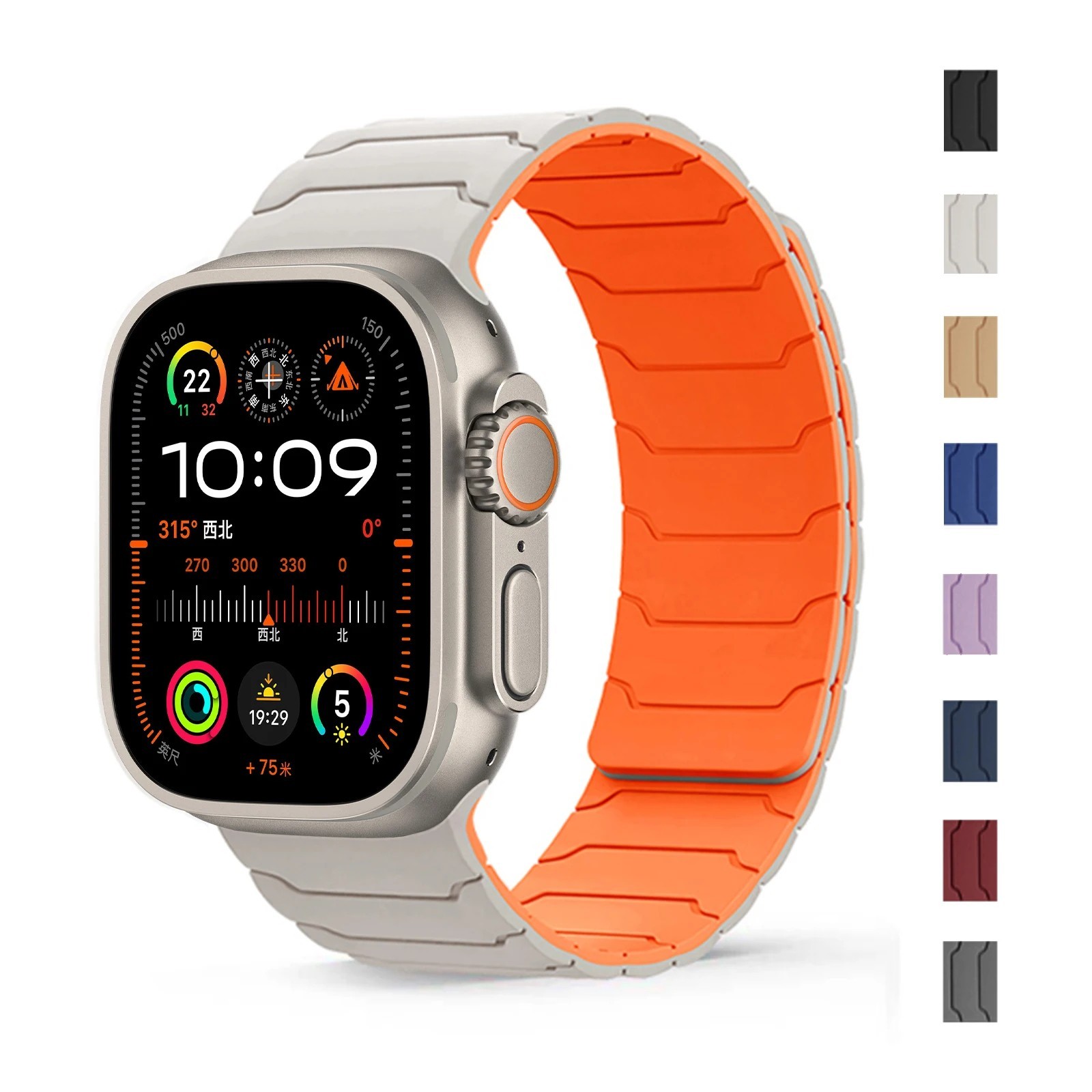 Magnetic Strap For iWatch Ultra 2 Series 10 9 8 7 SE 6 5 Silicone iWatch Band