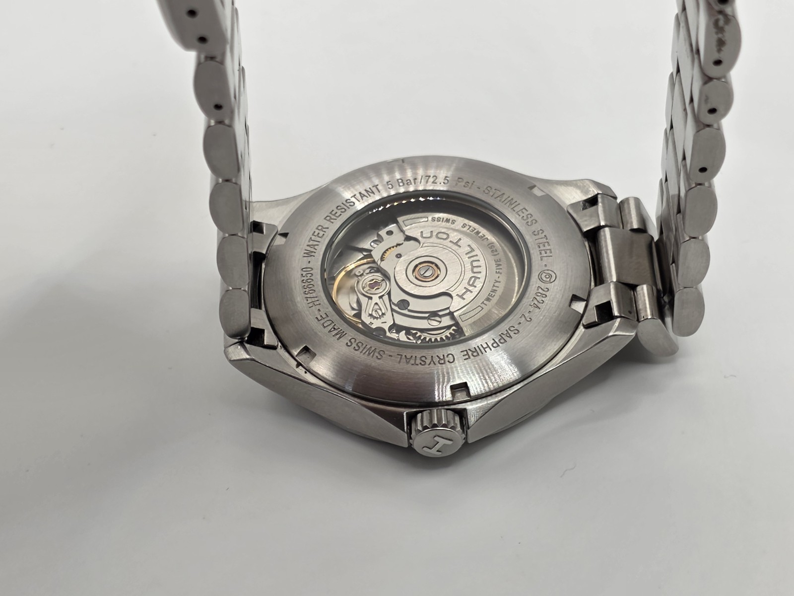 Hamilton Khaki Aviation Beige Men’s Watch, Stainless Steel Band And Leather