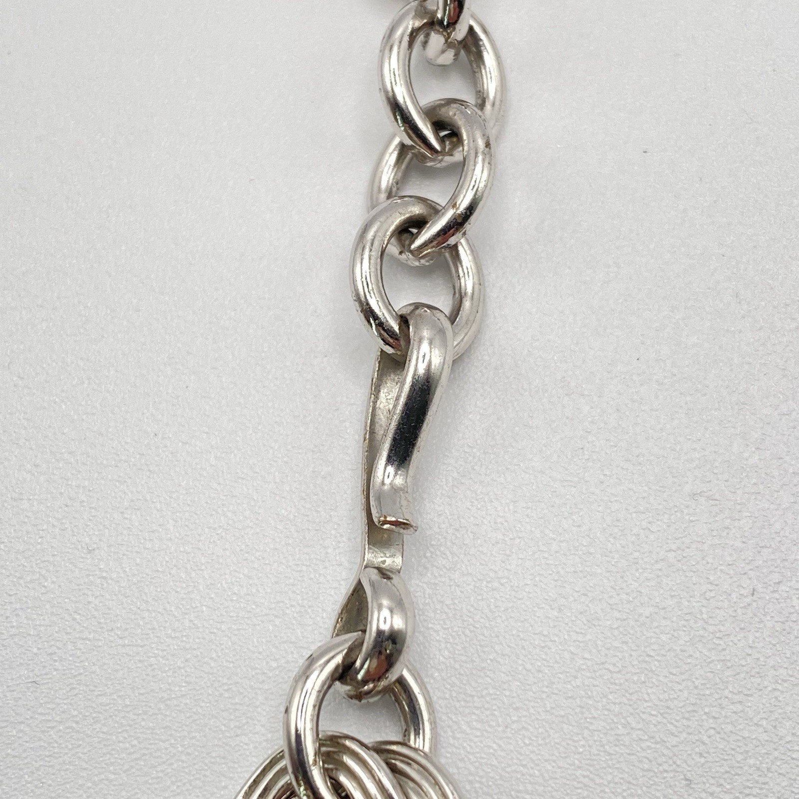 Monet Double Curb Link Necklace Silver Tone Vintage Hook Closure 1980s 20”