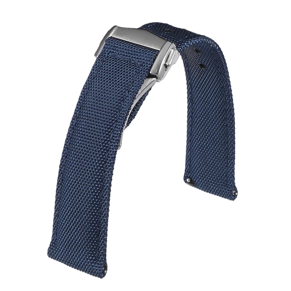 20mm 22mm Sailcloth Watchband Folding Buckle Deployant Quick Release For Omega