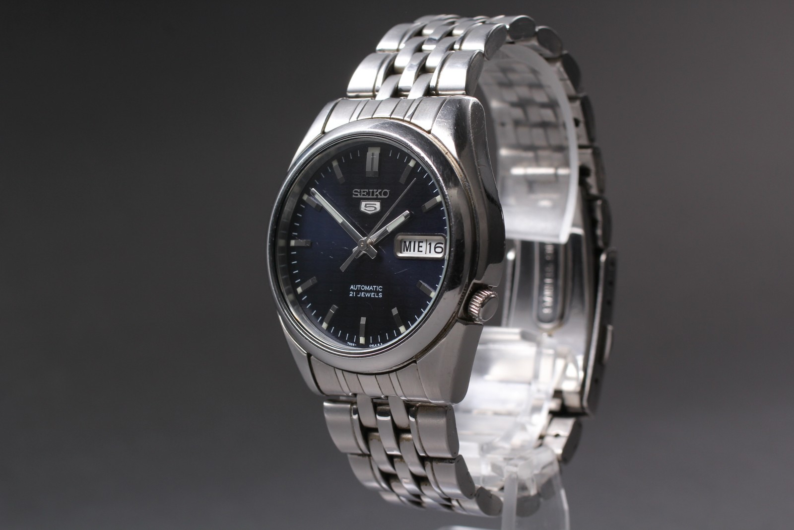 [N MINT] Seiko 5 7S26-01V0 SNK361KC Day Date Black Dial Men’s Watch From JAPAN