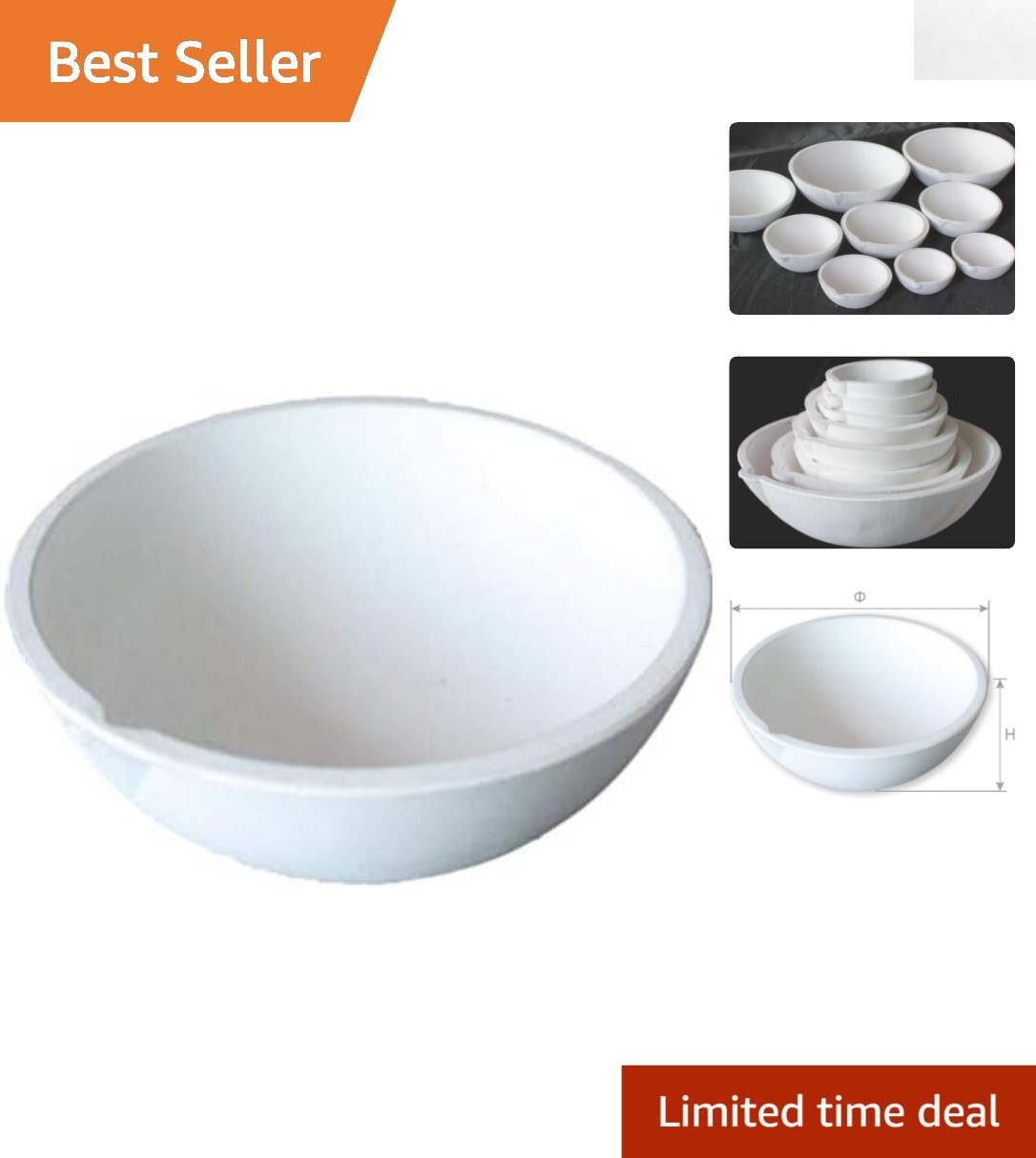 1500g White Ceramic Crucible Bowl for Melting Gold and Silver – Jewelry Casting