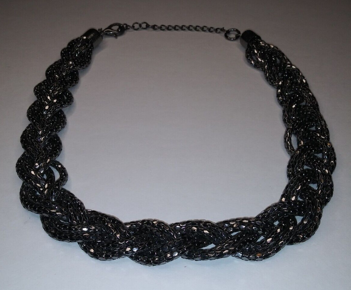 Braided Rope Design Chain Necklace Fashion Costume Jewelry