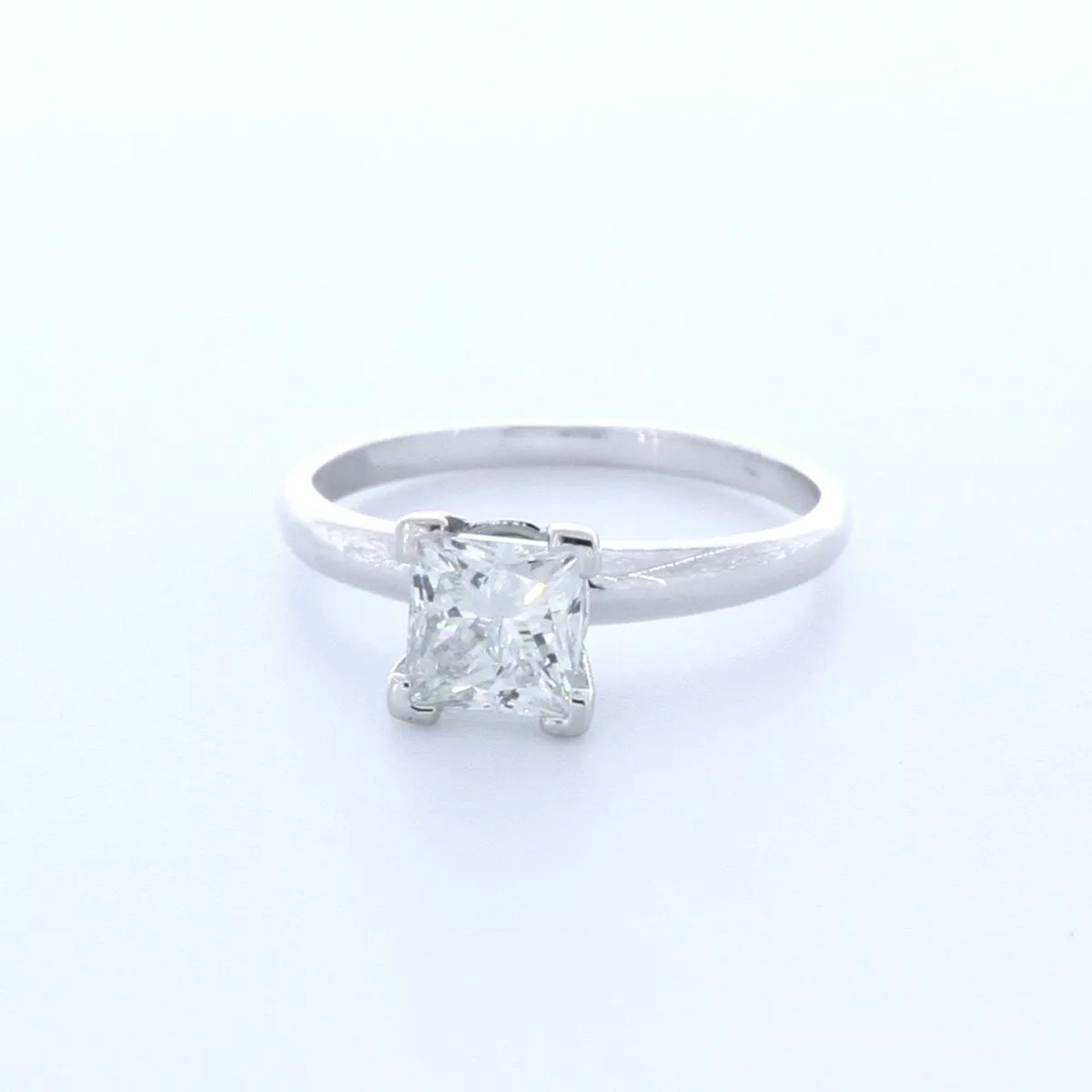 Solitaire Engagement Ring 14K Gold Princess 1.32 Carat Lab-Grown Diamond D VS1