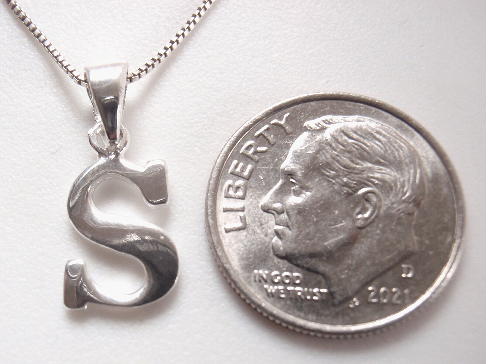 The Letter “S” 925 Sterling Silver Necklace s