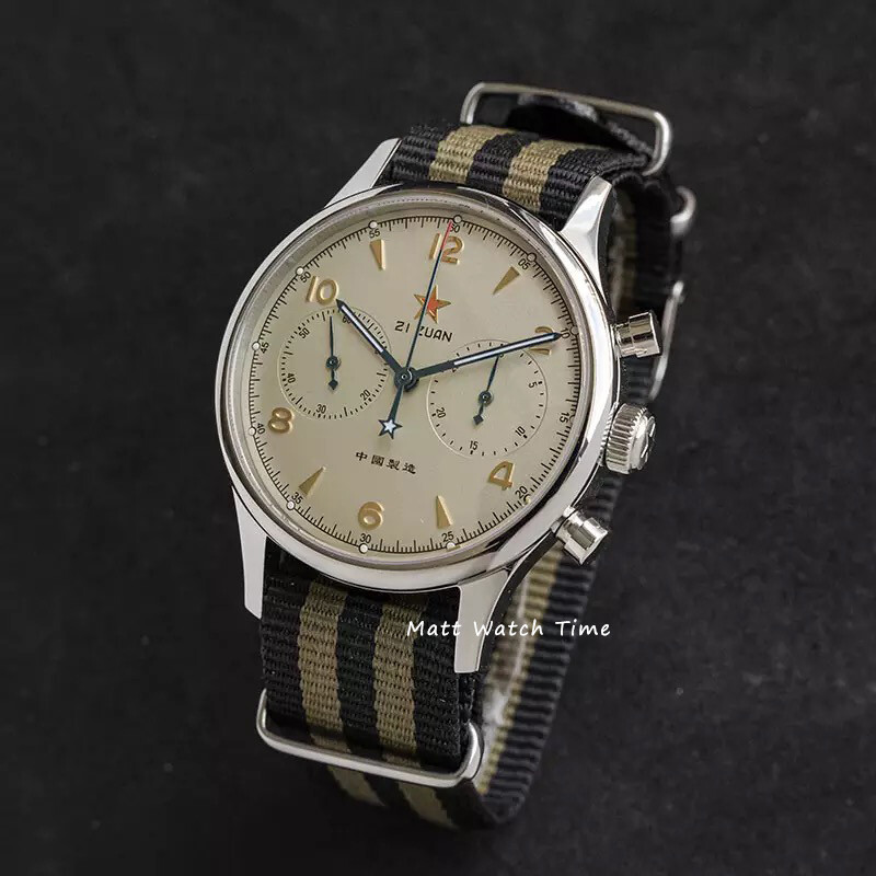 Seagull 1963 ST1901 Venus 40mm Chronograph Sapphire, Display Back, 2 Straps BNIB