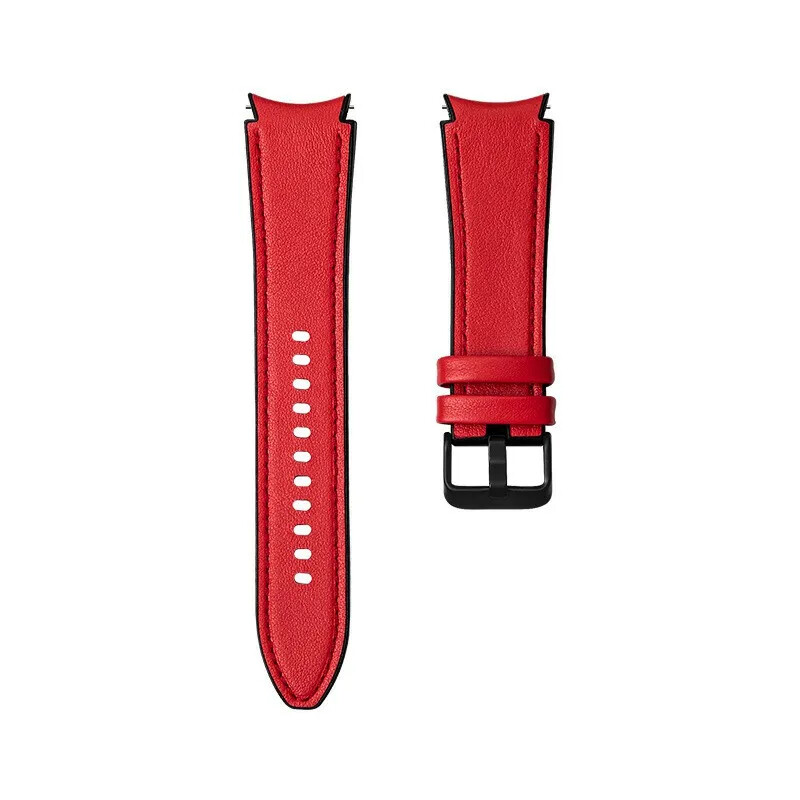 20mm Curved TPU Leather Strap for Samsung Galaxy Watch 7 6 5 4 40mm 44mm 43 47mm