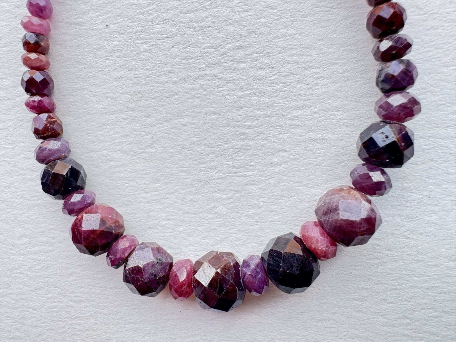Jay King Faceted Raspberry Sapphire Necklace