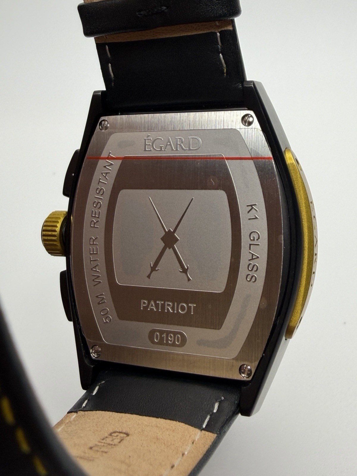 Égard Patriot Automatic Skeleton Dual Time Black Yellow Men’s Watch Box & Papers