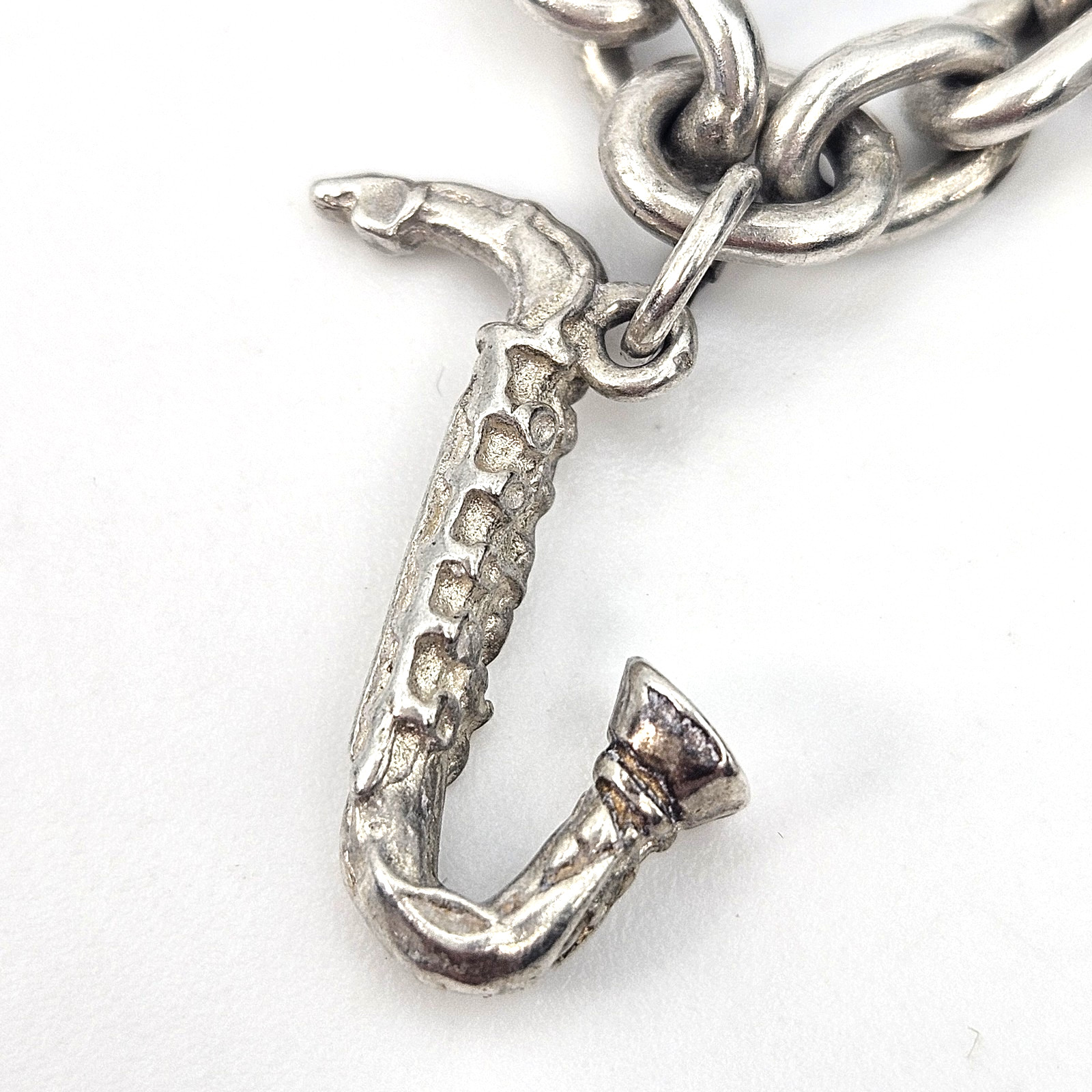 Vintage Sterling Silver 10 Charm Bracelet Nautical Animal Theme 35.4g