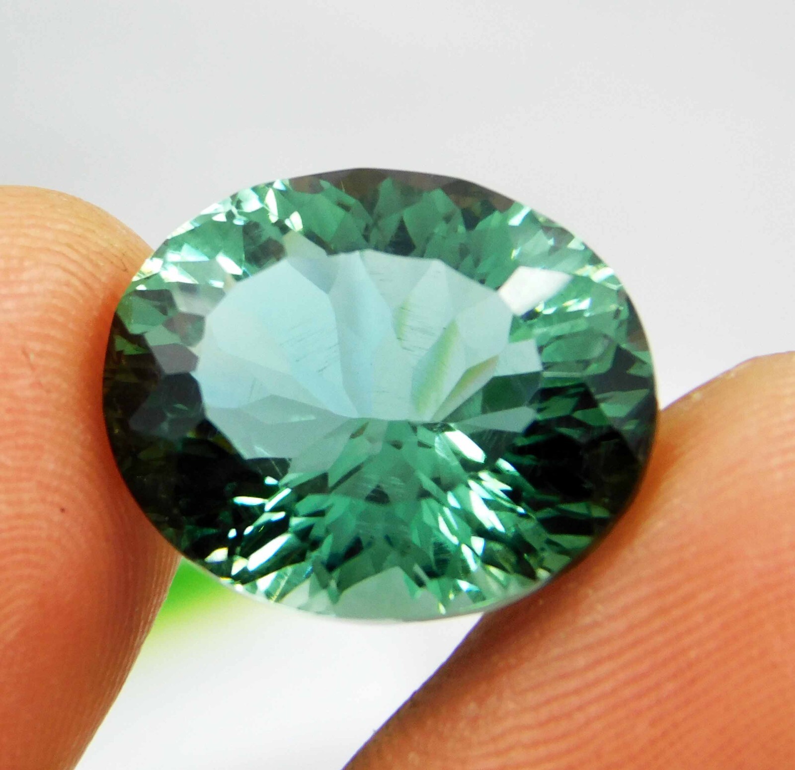 Natural 14.85 Ct Indicolite Blue Tourmaline Oval Cut Certified Loose Gemstone