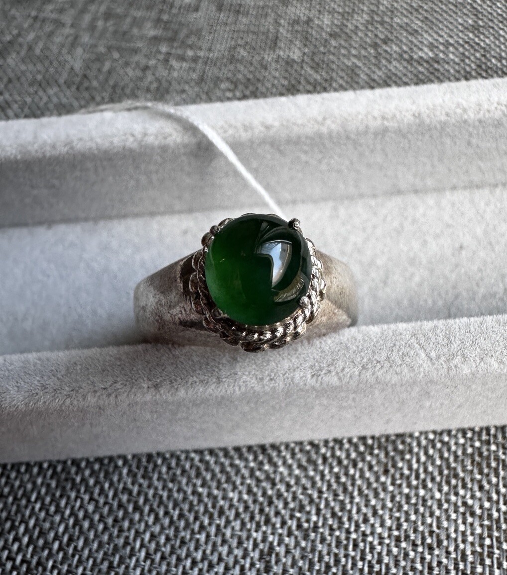 1.39CARET NATURAL BURMA JADEITE JADE TYPE A LOOSE GEMSTONE GREEN COLOR