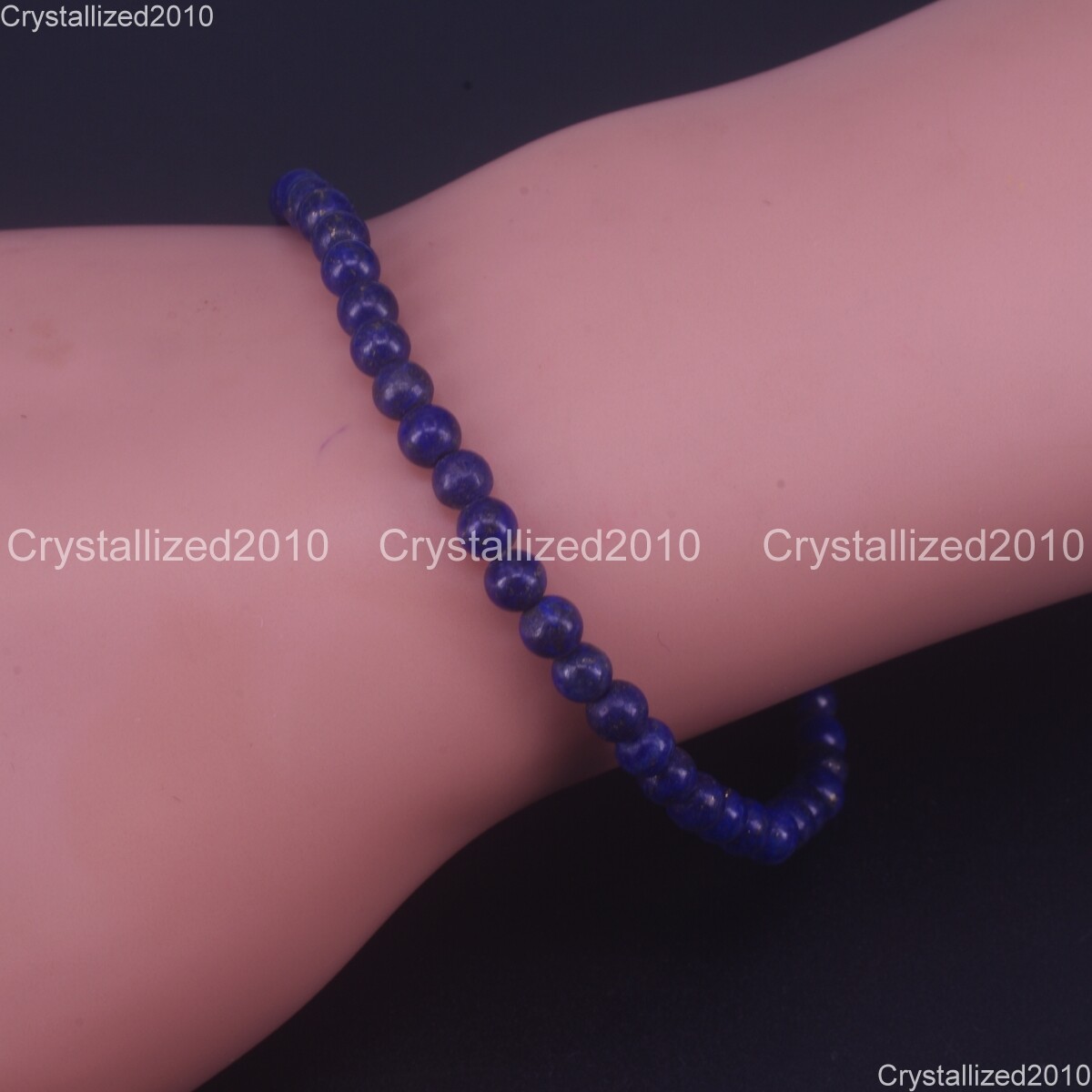 Handmade 4mm Mixed Natural Gemstone Round Beads Stretchy Bracelet Child Size 6″