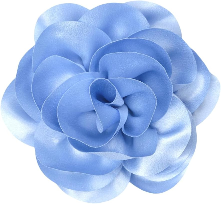Large Rose Flower Brooches Chiffon Camellia Brooch Lapel Pins Hair Clips Hat Pin