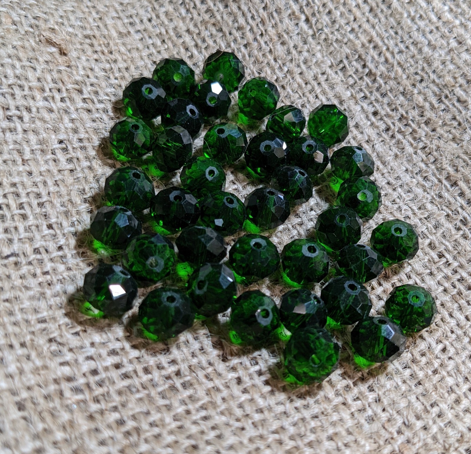 Green Crystal Beads 8mm Beads for Jewelry Making Bulk 180 pcs Emerald Roundelle