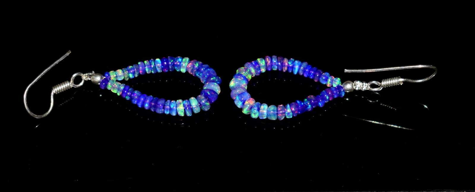A+++ Natural Ethiopian Opal Earrings Opal Gemstone Beads Jewelry S2786