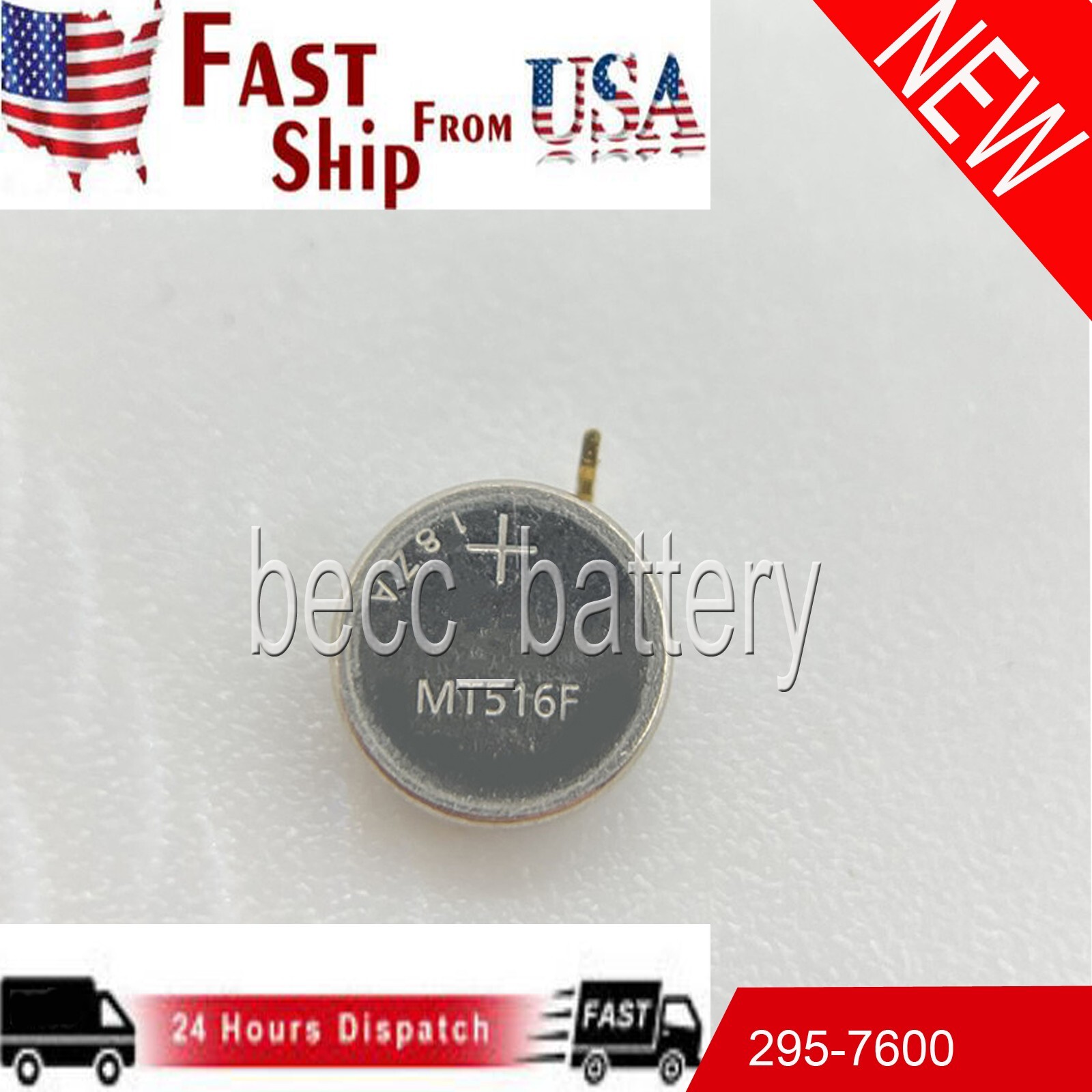 Rechargeable Battery For Citizen Eco-Drive Capacitor 295-76 / 295-7600 MT516F