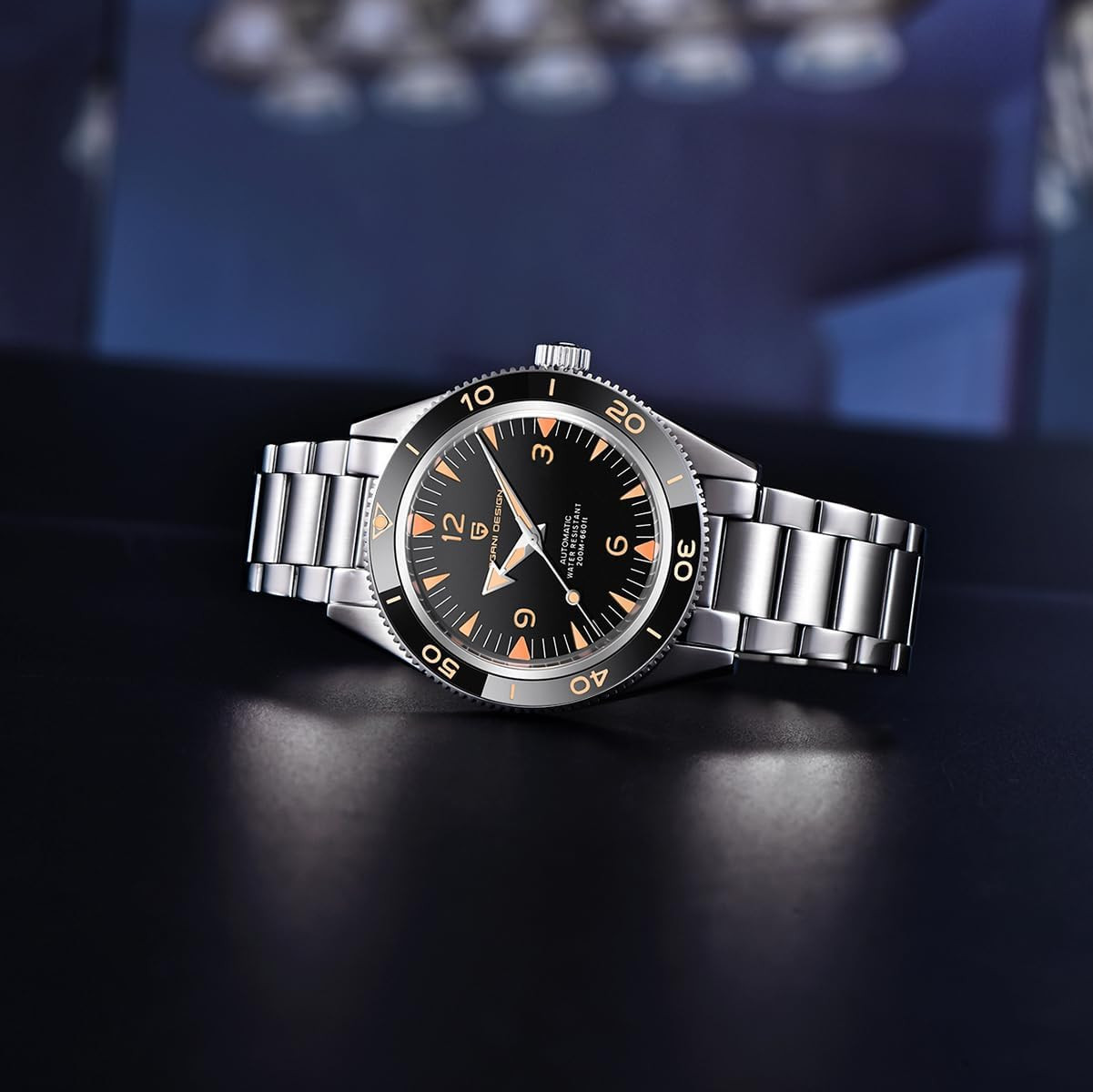 Pagani Design Men’s Automatic Diver Watch 200M Waterproof NH35 Sapphire Bezel