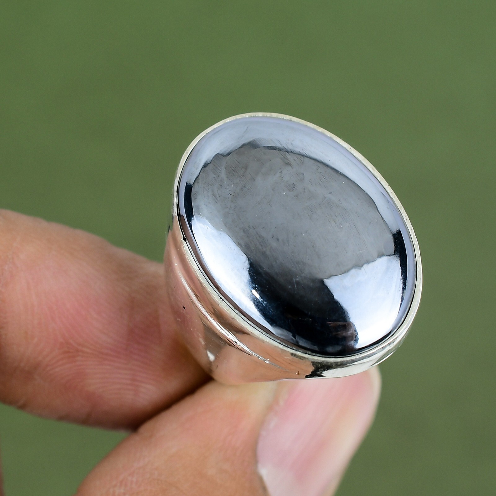Shungite Gemstone Rings 925 Sterling Silver Handmade Ring Available In Ring Size