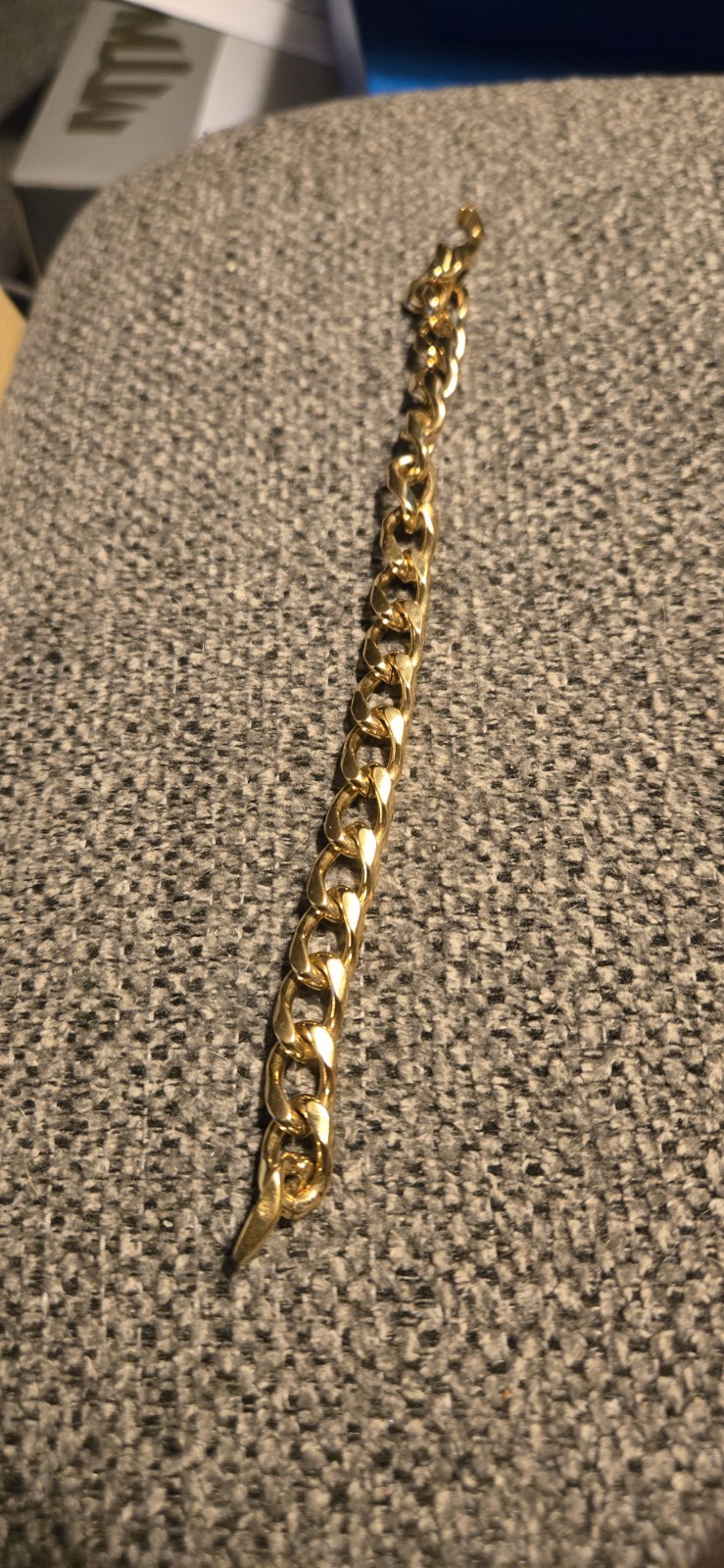 Gold Tone Curb Link Chain Bracelet, No Stone, Chain Style Fashion Jewelry