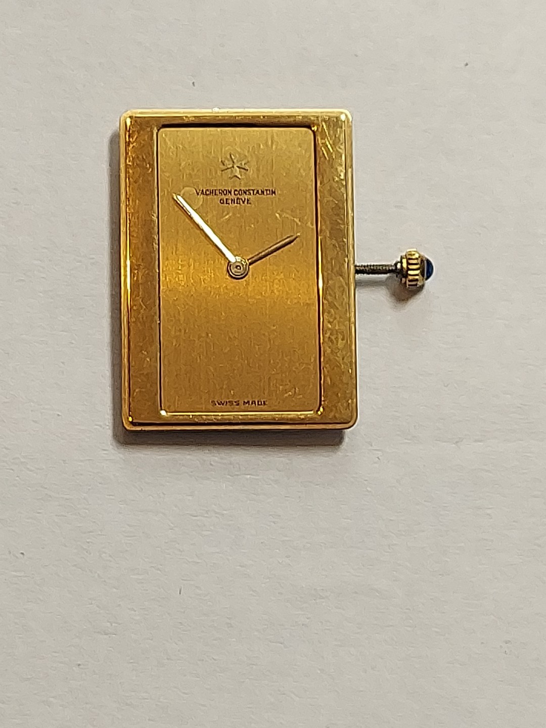 vacheron constantin W Movement 18k Gold Yellow Dial Hands 7 Jewels Mens Quartz