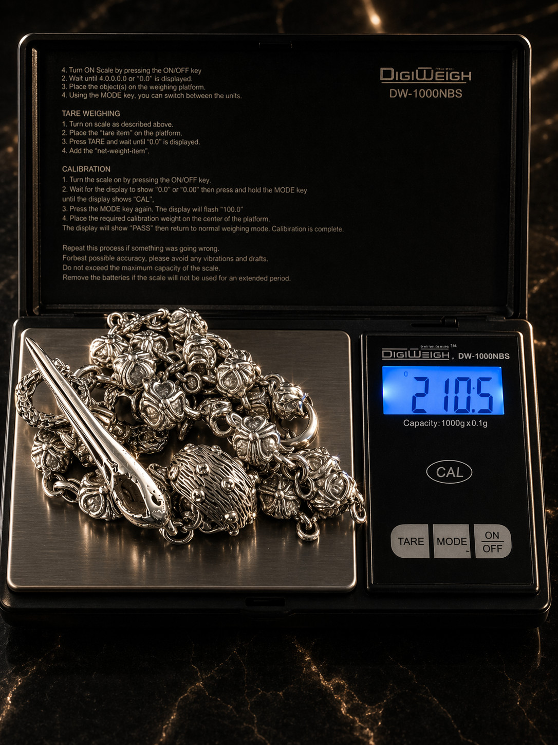 210g Heavy Sterling Silver Gothic Museum Grade Statement Investment Piece Estate