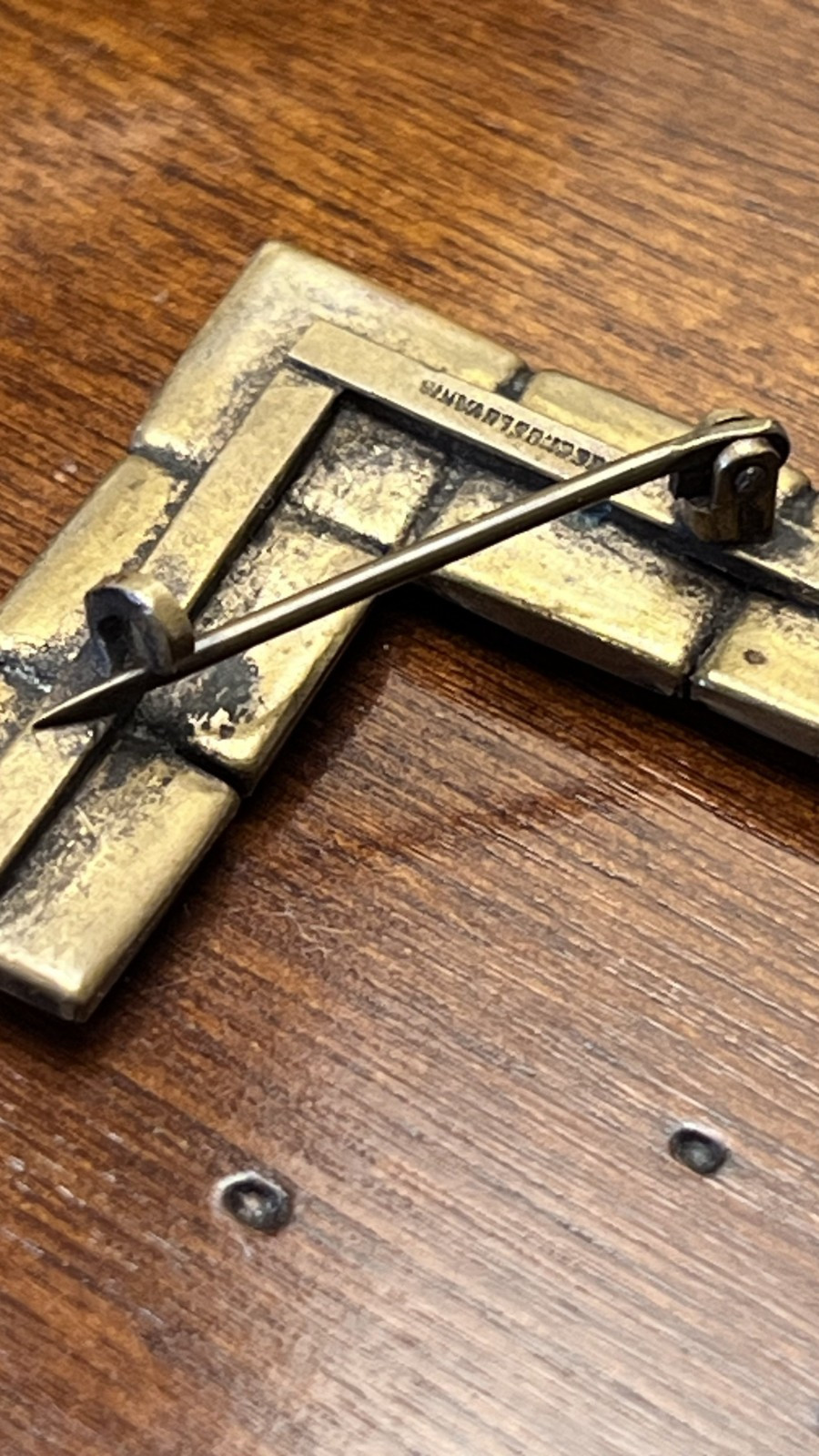 Vintage Pin Czechoslovakian glass and unkown metal