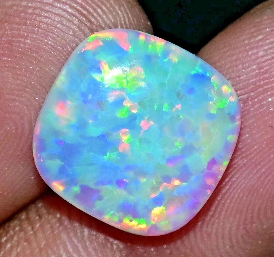 Natural Play of Color Ethiopian Fire Opal 4.50 Ct Cabochon Certified Gemstone