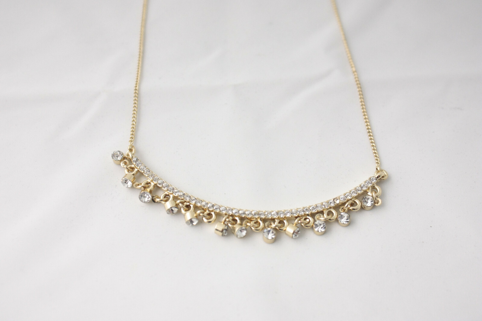 Jenny Packam No 1 bar necklace with crystals