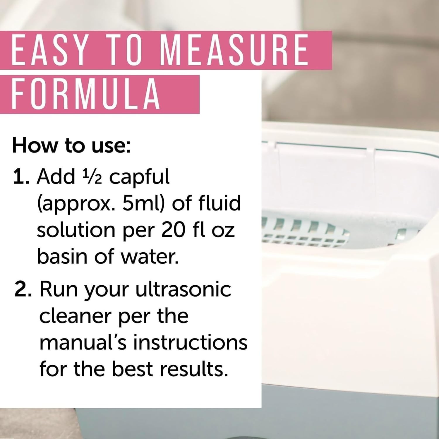 Ultrasonic Jewelry Cleaner Solution – 16 Fl Oz Concentrated Formula, Safe for…