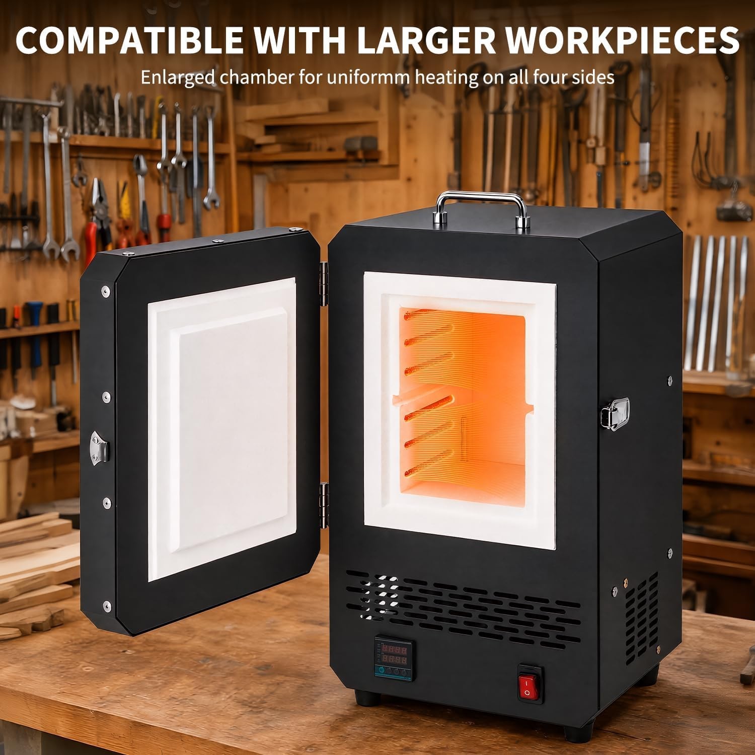 Tabletop Electric Kiln 1500W for Wax Casting Metal Melting Furnace DIY Project