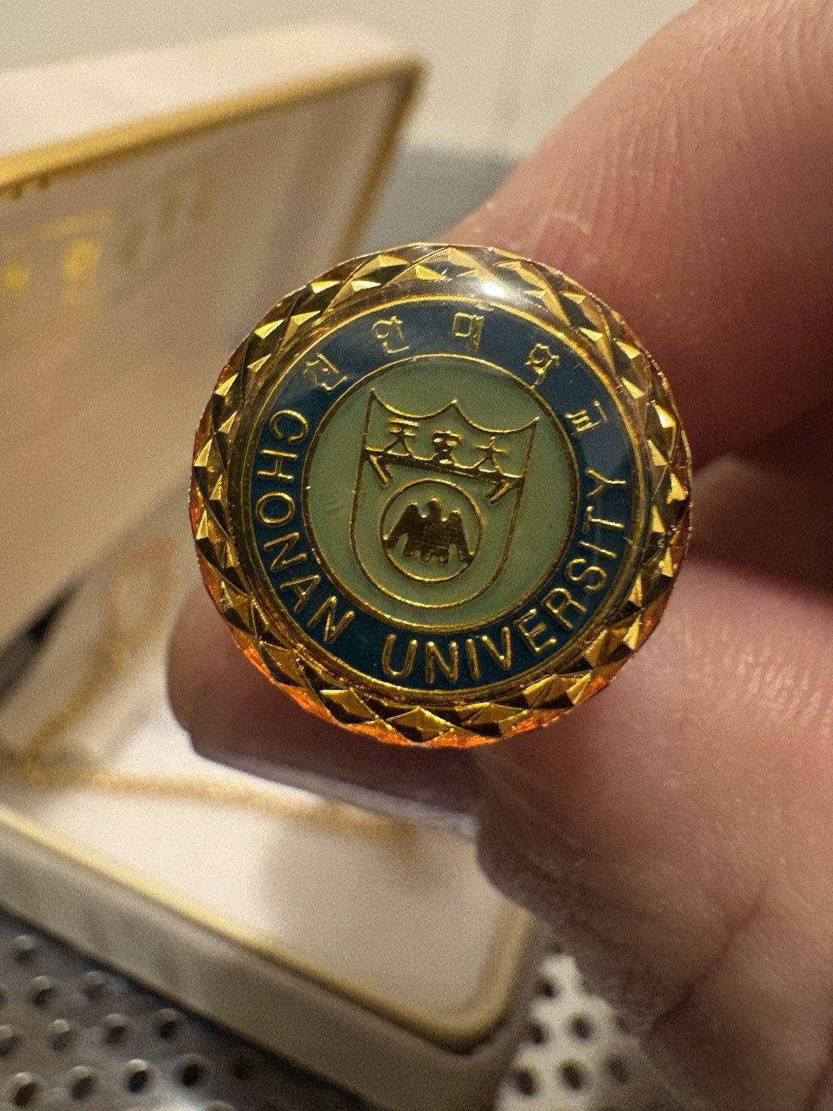 Chonan Baekseok University Republic of South Korea Cuff Link & Tie Clip Set