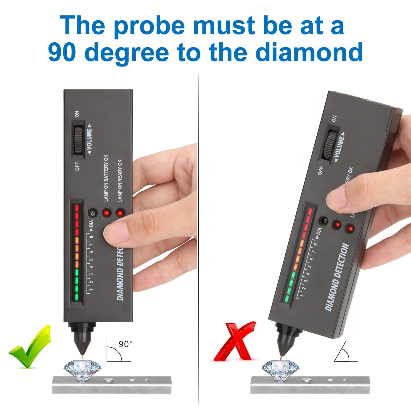 Diamond Tester, Professional Jewelers’ Gemstone Detector, High Accuracy Diamo…