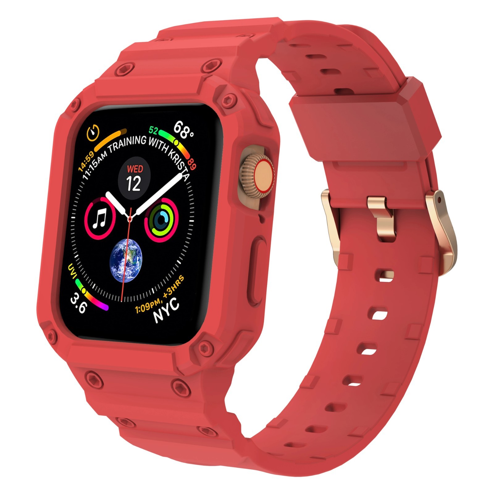 Rugged Apple Watch Band Bumper Case Cover Strap Iwatch SE 9 8 7 6 5 4 3 2