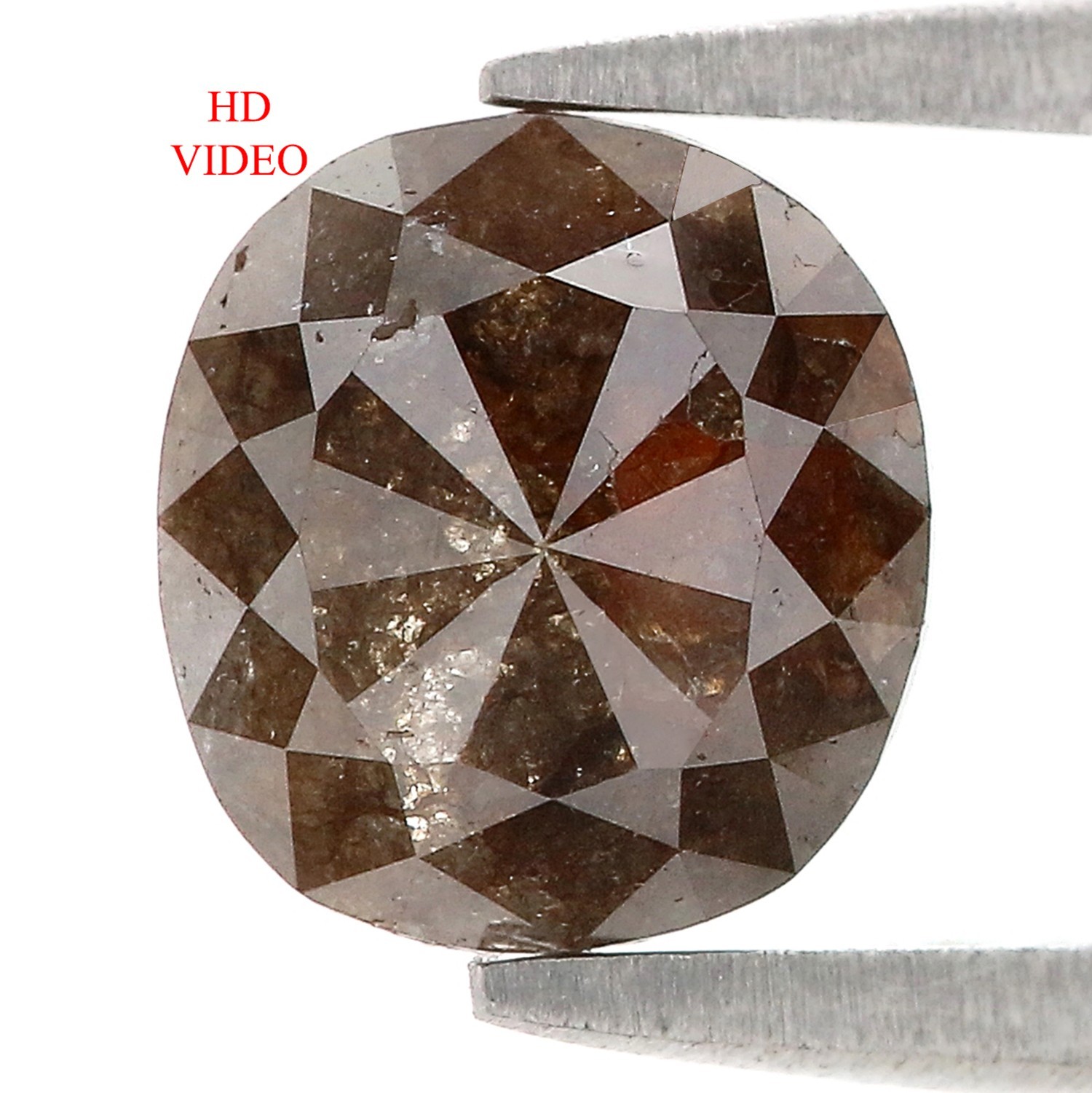 1.70 CT Natural Loose Cushion Shape Diamond 7.60 MM Brown Color Diamond N2665