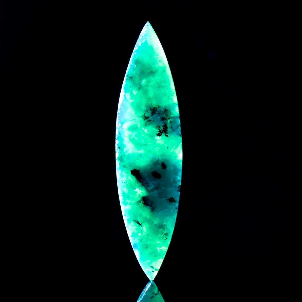 RARE Vibrant Gem Silica Chrysocolla Bacan Island Gemstone Cabochon 2.21 g