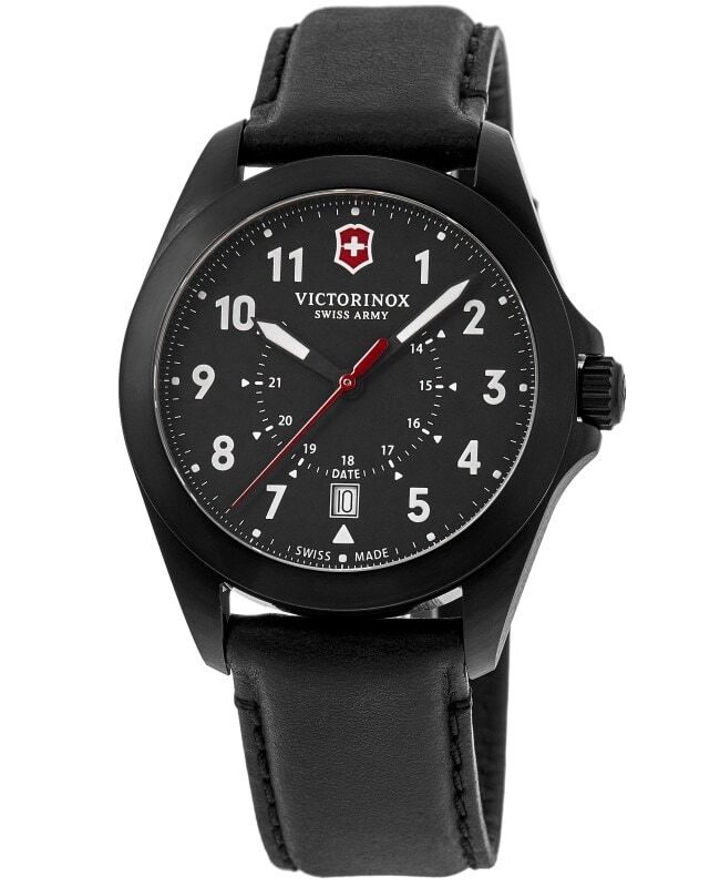 DEFECTIVE with tags Victorinox Swiss Army Heritage Quartz Black Dial Me G3D