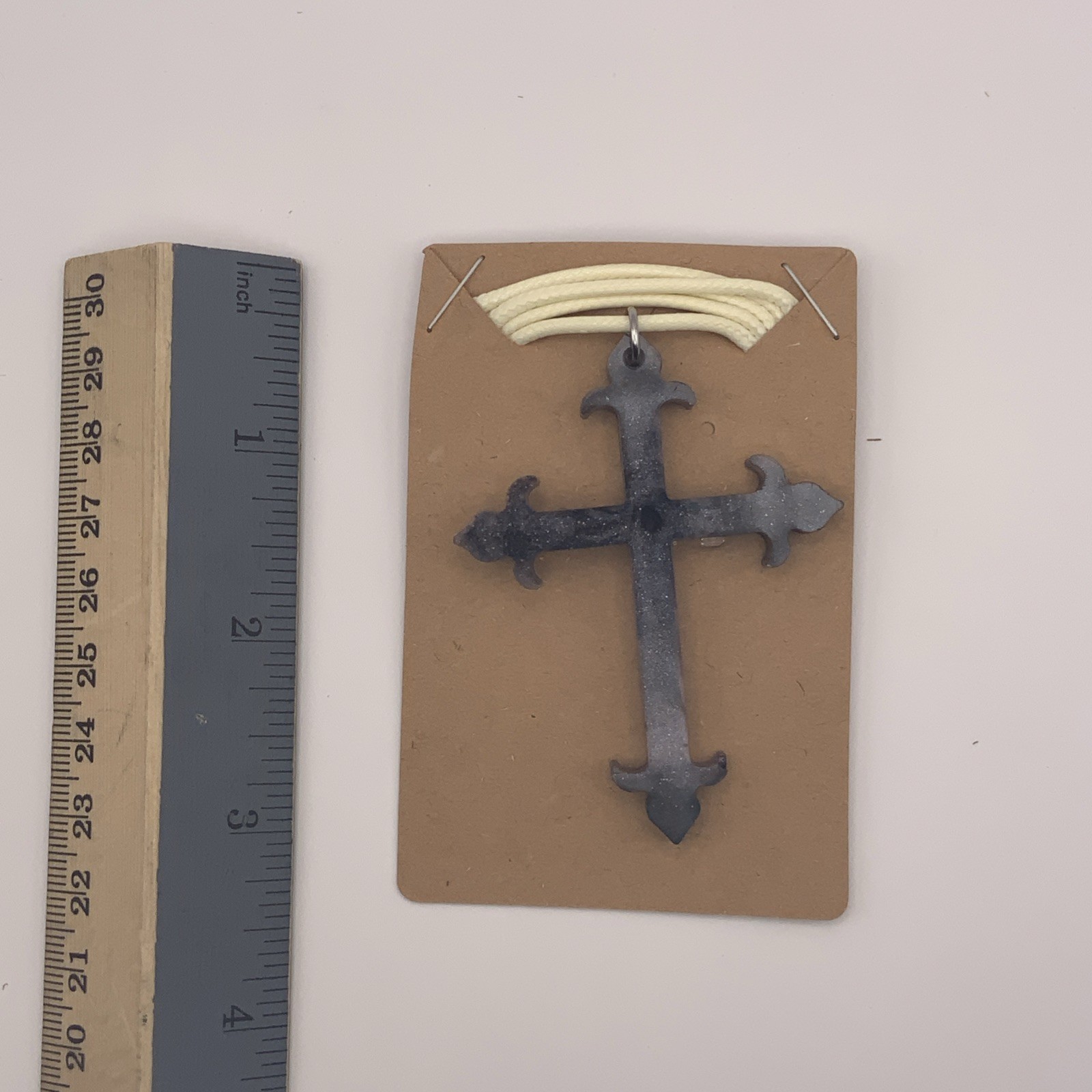 House Of David Handmade Cross Necklace Pink Galaxy