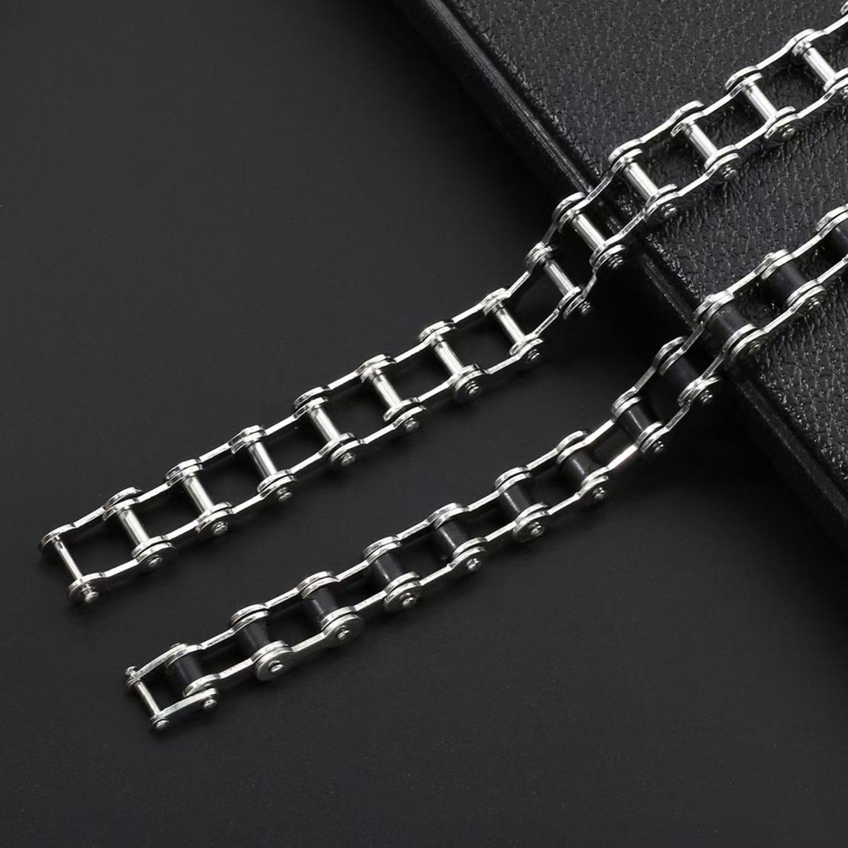 925 Sterling Silver Bracelet for Men Women, Bicycle Chain Style, 10mm/20cm
