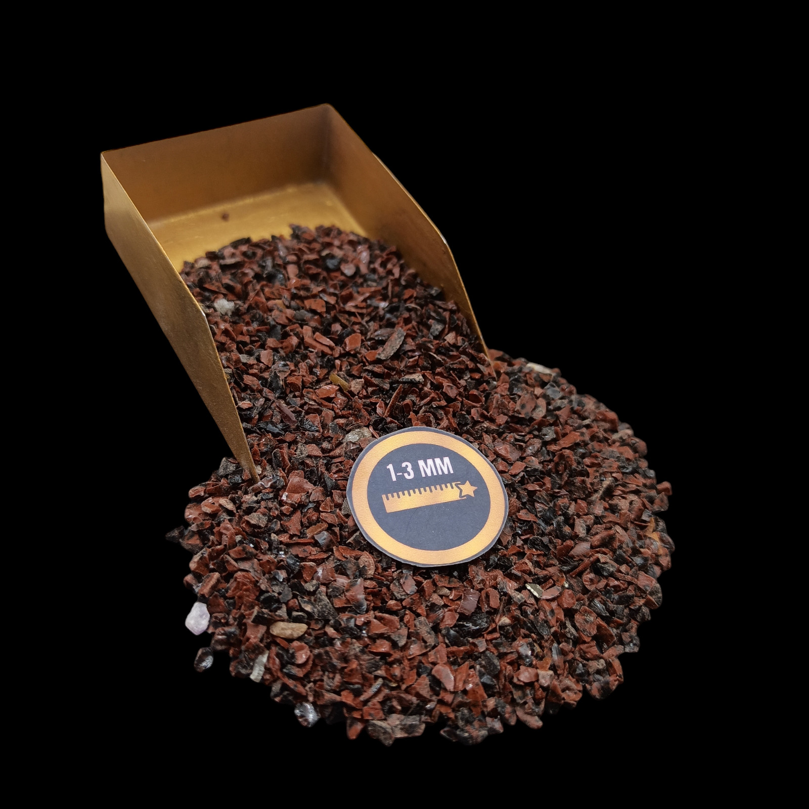Mahogany Obsedian Eye coarse Crushed Powder For Massage Use Ring inlay jewelry