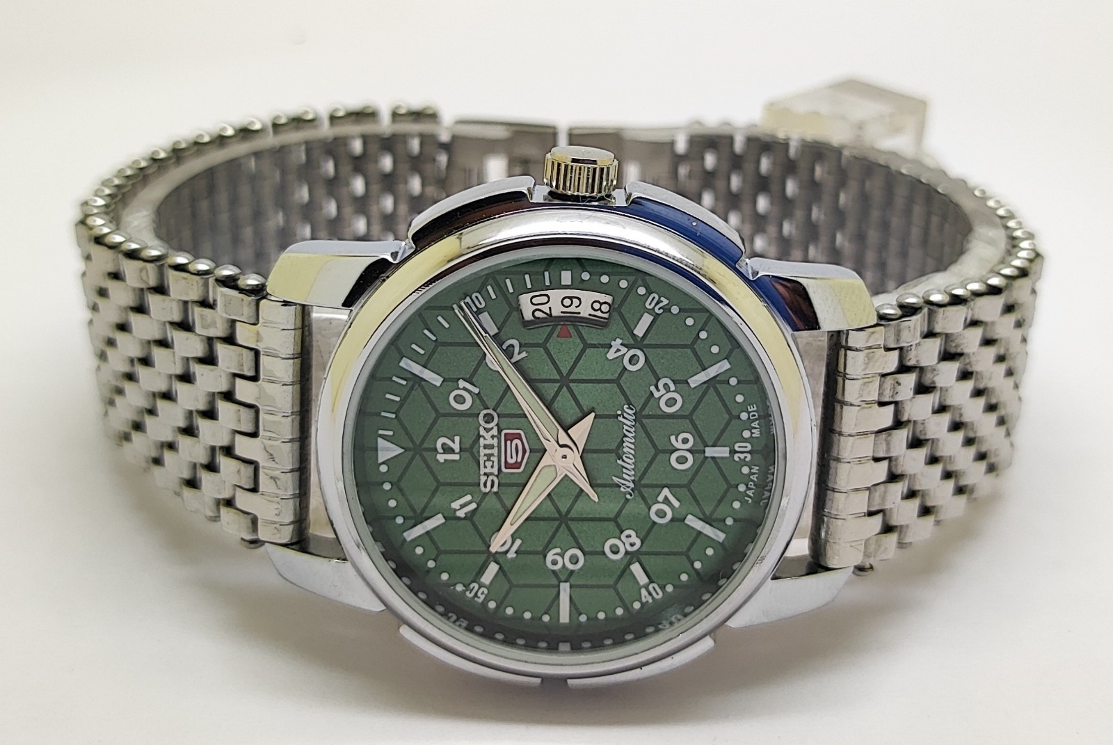 Refurbished Automatic Men’s Watch Day Date | Classic Vintage Style | Steel Strap